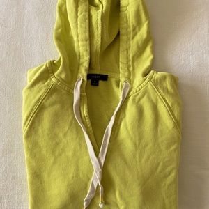J.Crew Cotton Hoodie Sweatshirt in Citron